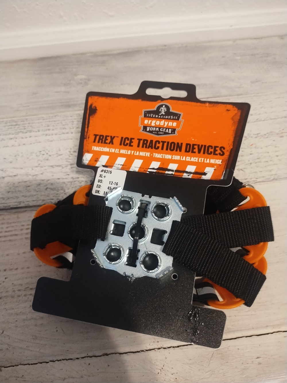 Ergodyne Trex 6315 Strap-on Heel Ice Traction Device XL size 12-16
